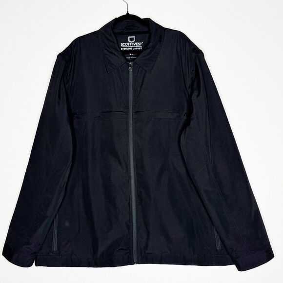 SCOTTeVEST Sterling Jacket Black Travel Tech Utility Men's Size XL - Picture 1 of 9